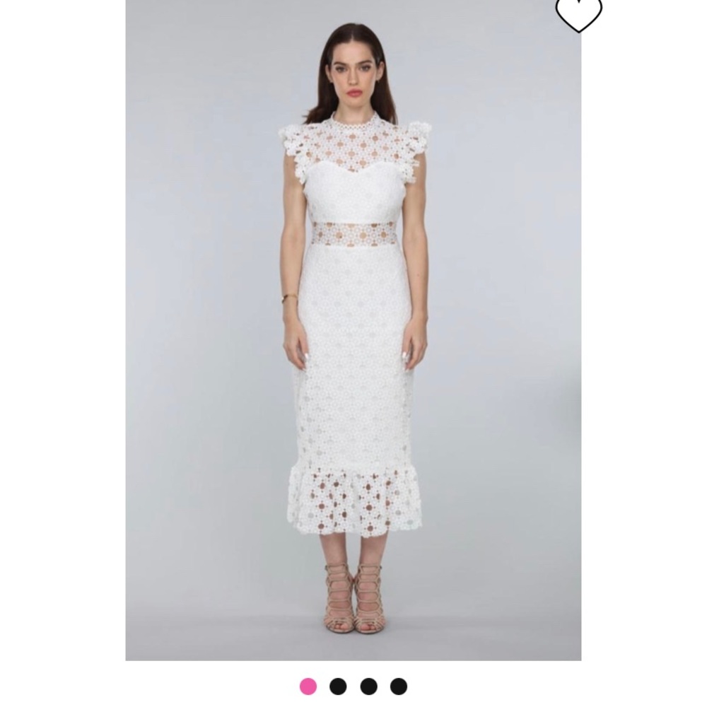 White Lace midi dress size S